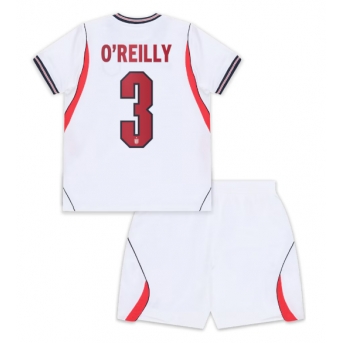 Billige Fotballdrakt England Nico O'Reilly #3 Replika Hjemmedraktsett Barn VM 2026 Kortermet (med bukser)